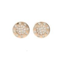 Darcey Disc Earrings In Sterling Silver And Cubic Zirconia Detailing