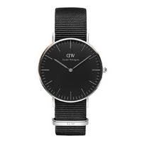 daniel wellington watches classic black cornwall 40 mm silver