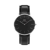 daniel wellington classic black sheffield 40mm silver watch