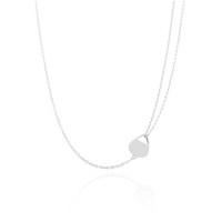 Daisy London Double Chain Plectrum Silver Necklace