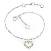 daisy london silver iota 11mm daisy heart dropper bracelet br6019