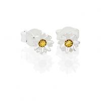 Daisy London Silver and Gold Plated 7mm Single Daisy Studs Earrings E2003