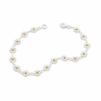 Daisy London Silver and Gold Plated 6mm Daisy Chain Bracelet BR6005