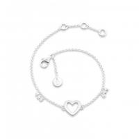 Daisy London \'Good Karma\' Silver Open Heart Bracelet KBR3002