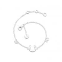 Daisy London \'Good Karma\' Silver Horseshoe Bracelet KBR3017