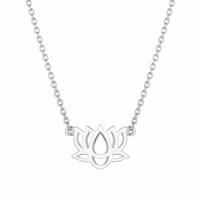 Daisy London Ladies Silver Good Karma Lotus Flower Necklet KN3020