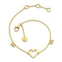 Daisy London \'Good Karma\' Gold Plated Open Heart Bracelet KBR4002