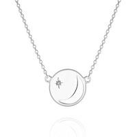 Daisy London Ladies Silver Moon Necklace SMN301