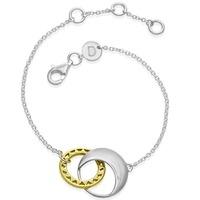 Daisy London Ladies Gold Plated Silver Sun Moon Bracelet SMBR701