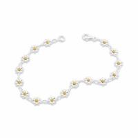 Daisy London Silver and Gold Plated 6mm Daisy Chain Bracelet BR6005