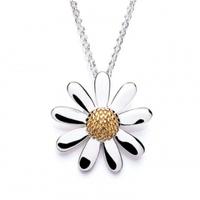 Daisy London Vintage Silver and Gold Plated 18mm Kappa Daisy Pendant N4004