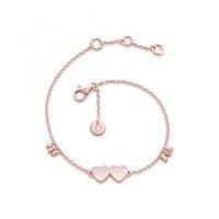 daisy london good karma rose gold plated double heart bracelet kbr5001