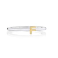 daisy london alpha silver gold plate initial f ring