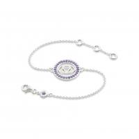 daisy london brow chakra silver amethyst set chain bracelet chkbr4013