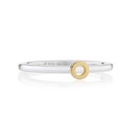 daisy london alpha silver gold plate initial o ring