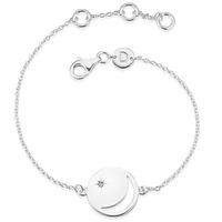 Daisy London Ladies Silver Crescent Moon Bracelet SMBR301