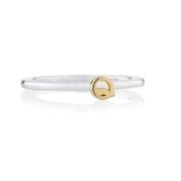 daisy london alpha silver gold plate initial q ring