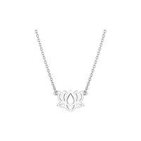 daisy silver lotus good karma necklace