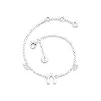 daisy wishbone good karma silver chain bracelet