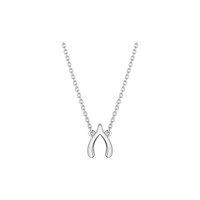 daisy silver good karma wishbone necklace