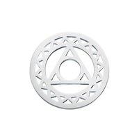 Daisy Silver Throat Chakra Halo Coin