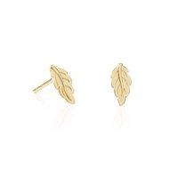 daisy natures way gold mulberry leaf studs