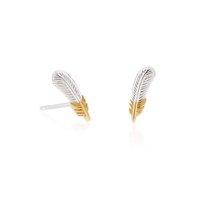 daisy native spirit feather stud earrings