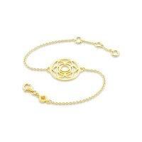 Daisy Yellow Gold Plated Sacral Chakra Chain Bracelet