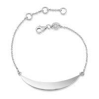 Daisy Sun and Moon Silver Cresent Moon Bracelet
