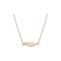 Daisy Rose Gold Plated Feather Good Karma Necklace