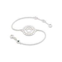 Daisy Silver Throat Chakra Chain Bracelet