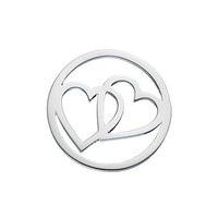 Daisy Silver Double Heart Halo Coin