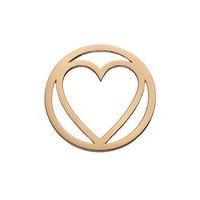 Daisy Open Heart Rose Gold Plated Halo Coin