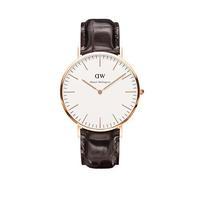 Daniel Wellington Gents Classic York Brown Leather 40mm Watch