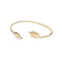 daisy natures way gold double leaf bangle