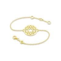 Daisy Heart Chakra Gold Chain Bracelet