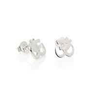 daisy silver good karma om stud earrings