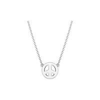 daisy silver good karma peace necklace