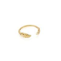 daisy native spirit gold feather ring