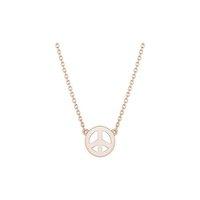 daisy rose gold plated good karma peace necklace