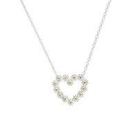 daisy 16mm iota heart necklace