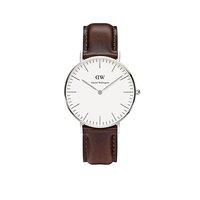 daniel wellington stainless steel ladies classic bristol brown leather ...