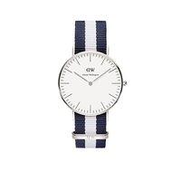 daniel wellington ladies classic glasgow navy and white 36mm watch