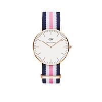 daniel wellington ladies classic southampton navy white and pink 36mm  ...