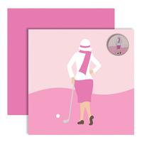 Daily Sport Gift Card - Classic Lady Golfer Ball Marker