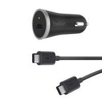 *d*belkin Usb-c (type-c) 15w Car Charger With Usb-c To Usb-c Cable - Black