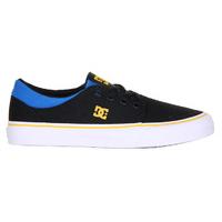 DC Trase TX Kids Skate Shoes - Black/Blue/Grey