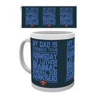 dc comics superman my dad is stronger mug