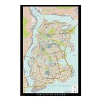 dc comics batman begins gotham map 24 x 36 inches maxi poster