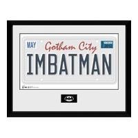 DC Comics Batman License Plate - 16 x 12 Inches Framed Photographic